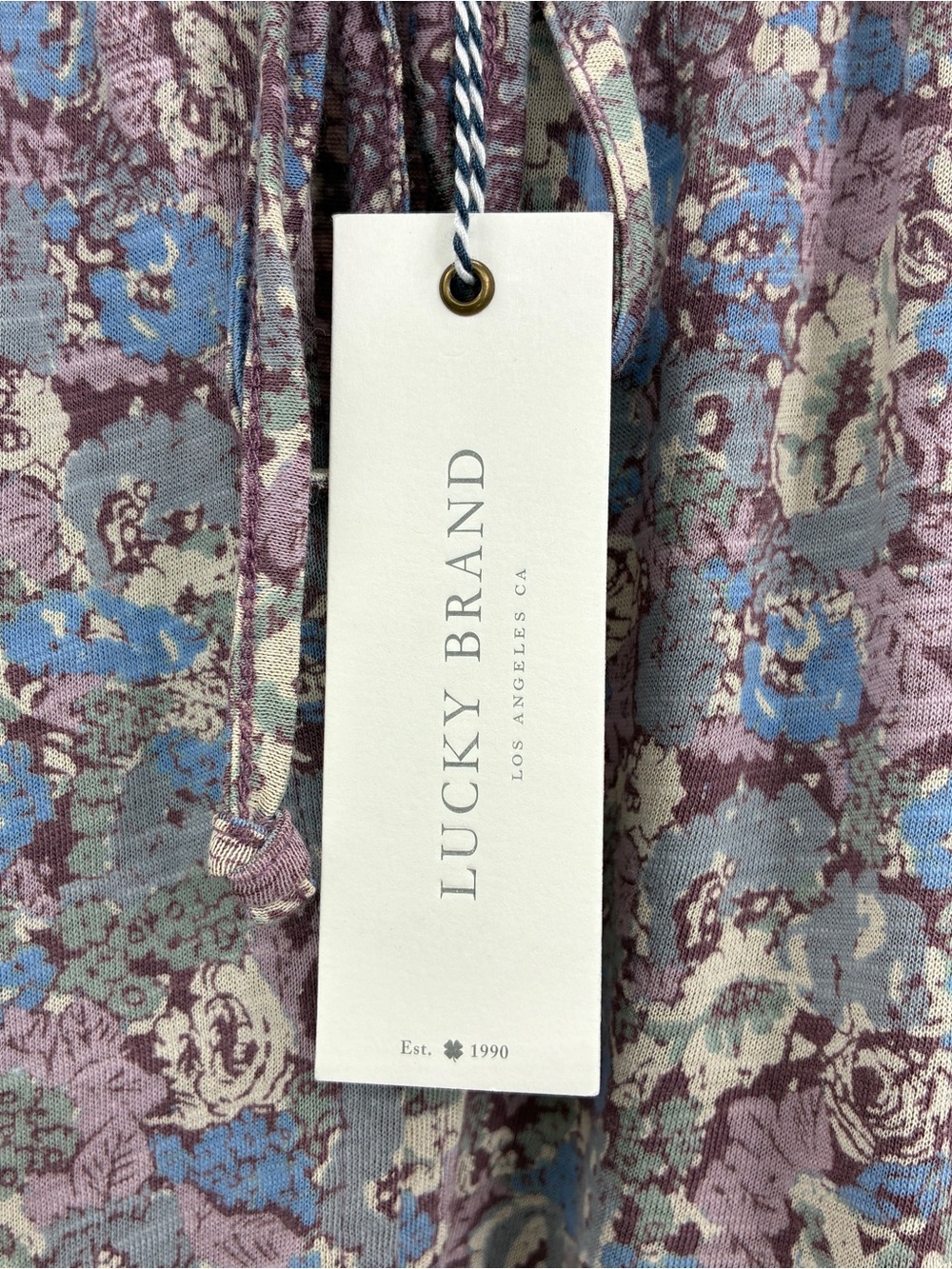 Lucky Brand Women’s Boho Floral Loose Fit Blouse Top Long Sleeve Medium NWT - Picture 2 of 7